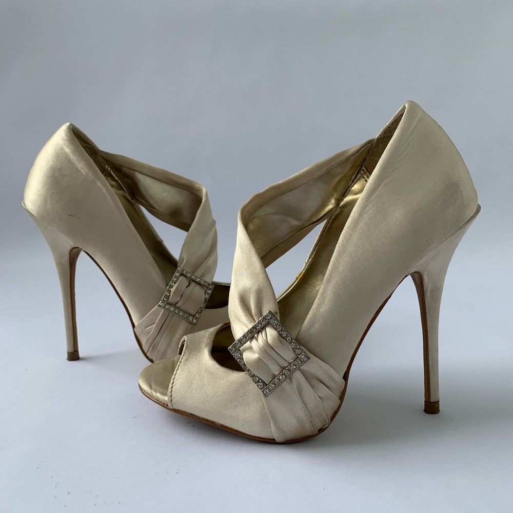 Satin high heels